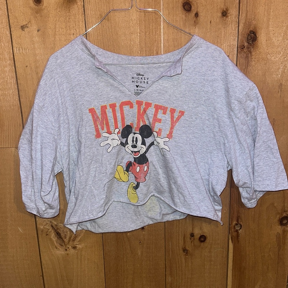 Mickey cropped baggy t shirt